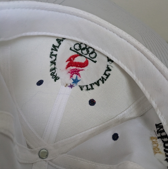 Starter 1996 Atlanta Olympics White Navy Blue Vintage Snapback Hat Cap - Picture 12 of 15